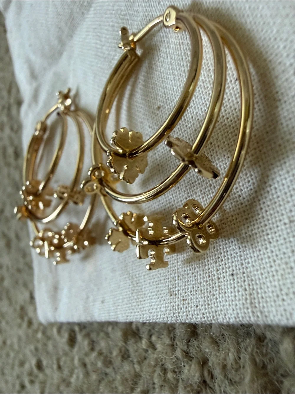 Gold Multi-Hoop Dangle Earrings - Women Jewelry